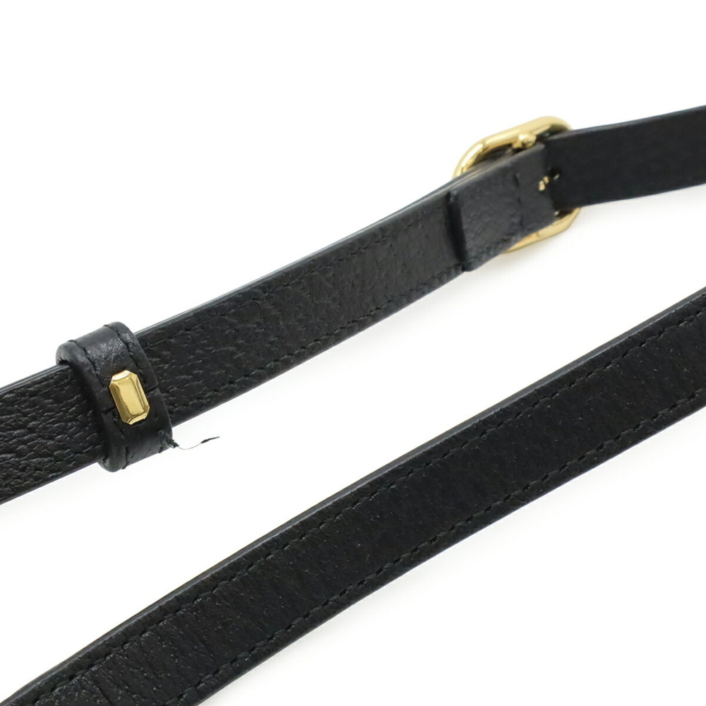 GUCCI Black Leather Pochette Shoulder Bag - Picture 6 of 9